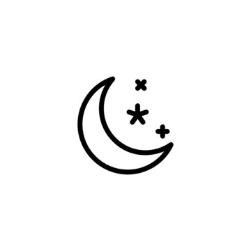 Clear Night - Trendy Thin Line Icon