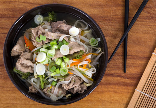 Vietnamese beef Pho soup bowl