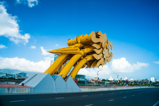 Head Part Of Dragon Bridge In Da Nang, Vietnam.