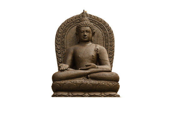 Buddha Statue On White Background