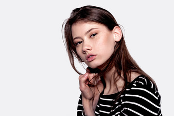 Stylish Young Mixed Race European Woman - Stock Image