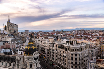 Panoramical aerial view of Madrid