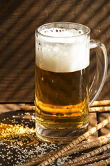 Breadsticks and beer