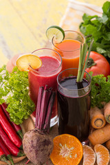 Carrot, Beet and Red Chili pepper mix juice