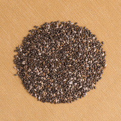 Circle of chia seeds