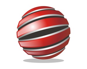 abstract 3D sphere logo