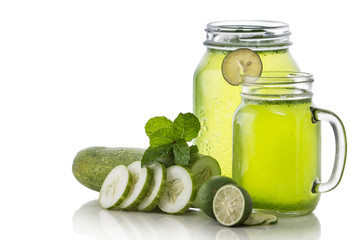 Cucumber and lime mix juice