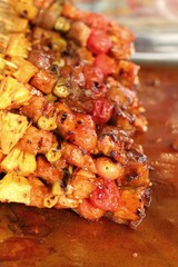 Bar-B-Q or BBQ grill of meat