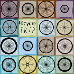 Pattern of bycicles wheels.