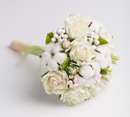 bridal bouquet on a white background
