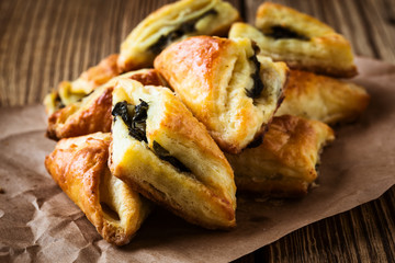 Spinach and cheese puff pastries