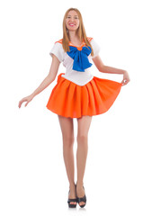 Young woman in fashion concept