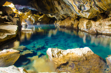 Iceland - Myvatn - Hot pool in cave