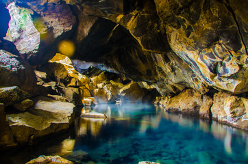 Iceland - Myvatn - Hot pool in cave