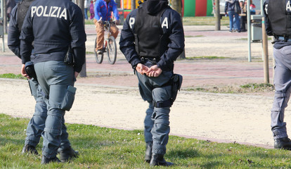 Italian police patrolling the Park in search of drug dealers