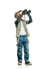 Boy with a binoculars