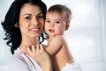 Mother with baby
