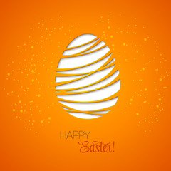 Happy Easter card decorated paper egg