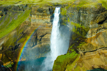 Fototapeta na wymiar Haifoss - Waterfall in Iceland