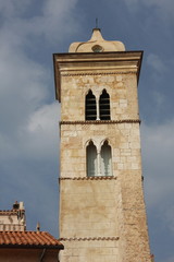 Fototapeta na wymiar Campanile de l'église Sainte Marie Majeure de Bonifacio
