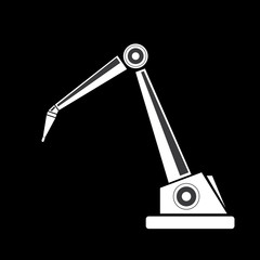 vector robotic arm symbol. robot hand