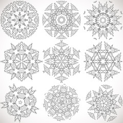 Set of high-quality symmetric patterns templates for design