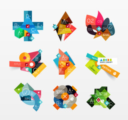 Set of vector abstract geometric layout