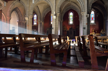 Fototapeta na wymiar Inside of the Roman Catholic Cathedral