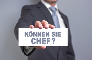 Obraz premium Können Sie Chef?