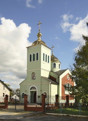 Fototapeta na wymiar Church of St. Spirit in Koden. Poland