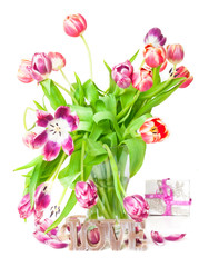 Tulpen, Geschenk, Liebe