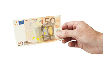 50 Euro Schein in der Hand