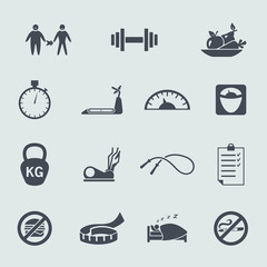 Fototapeta premium Set of diet icons