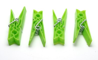 Green Plastic Pegs