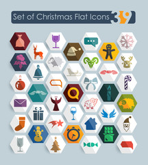 Set of Christmas icons