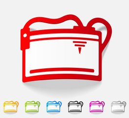 realistic design element. three d printer