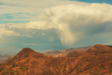 Rain in mountains