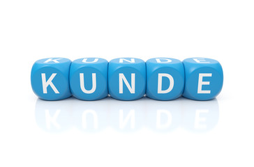 Kunde Würfel blau