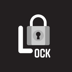 Lock icon. Security concept