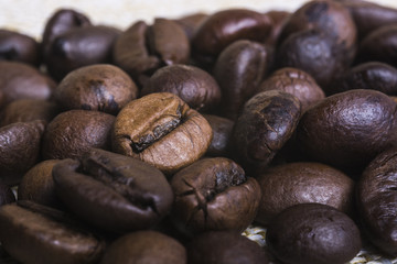 Naklejka premium ziarna kawy