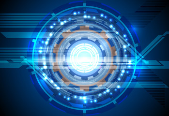 Technology scene abstract vector background