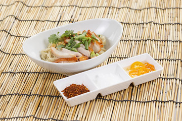 Egg Noodle with roast chicken