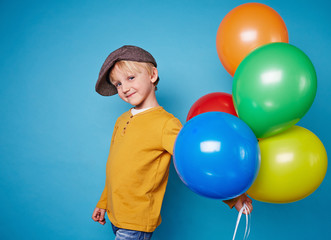 Lad with balloons