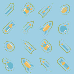 seamless abstract background with bombs