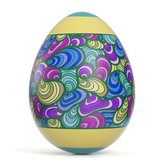 Osterei in bunter Schale zu Ostern