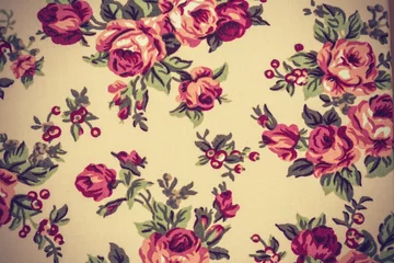 Foto auf Alu-Dibond classic wallpaper seamless vintage flower background © patcharaporn1984