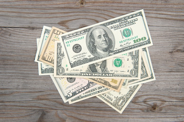 Pile of dollar bank notes