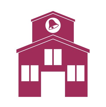 Vector Icon of School Building