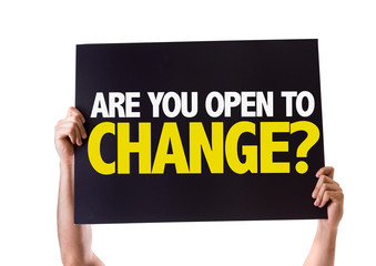 Are You Open to Change? card isolated on white
