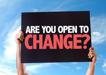 Are You Open to Change? card with sky background
